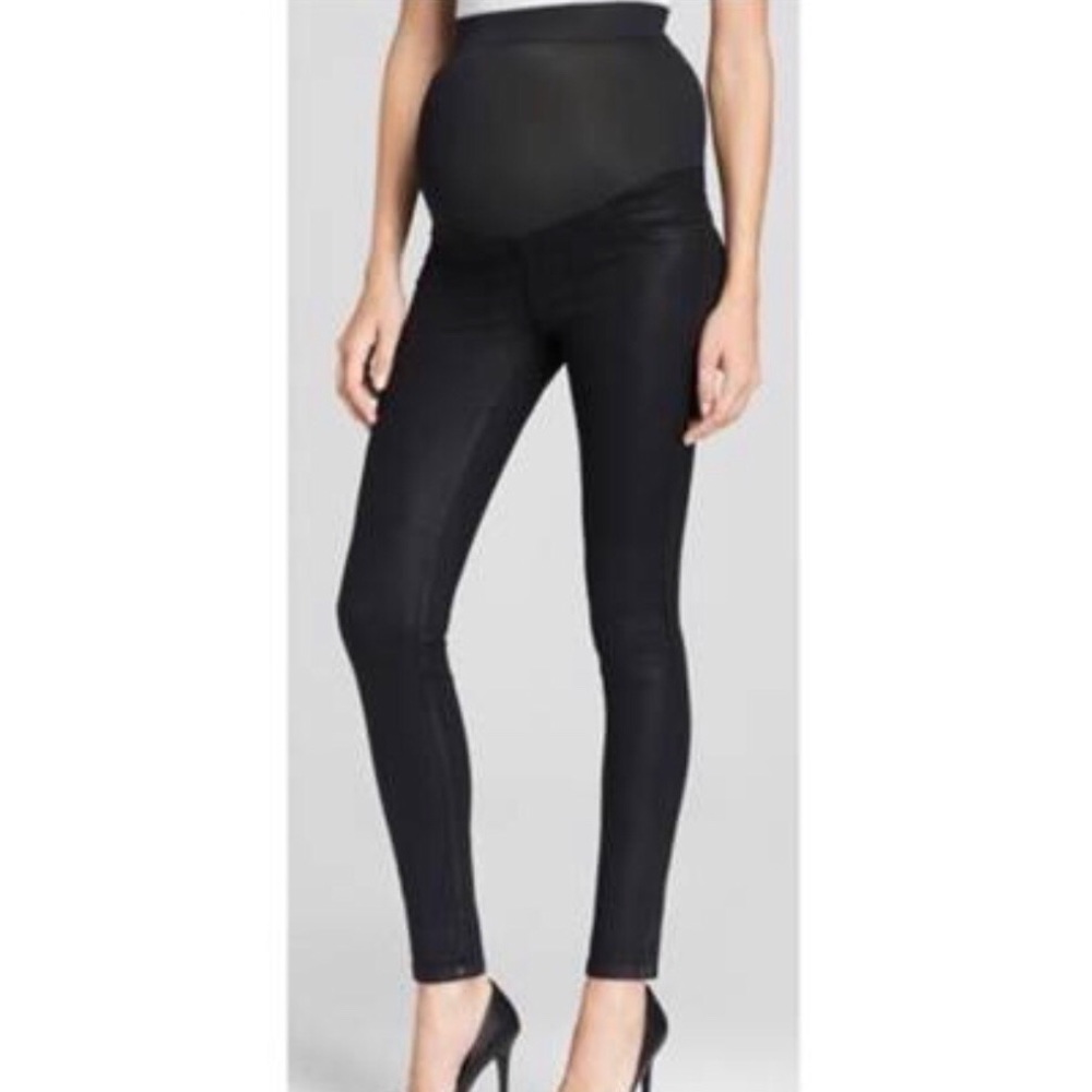 James Jeans Maternity coated black jeans